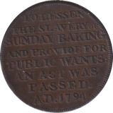 1795 HALF PENNY TOKEN BAKERS