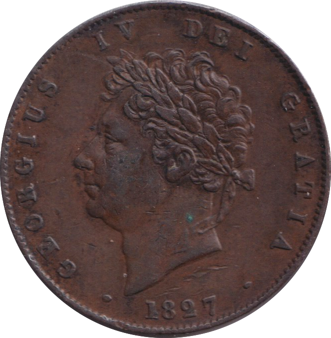 1827 HALF PENNY ( GVF )
