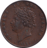 1827 HALF PENNY ( GVF )