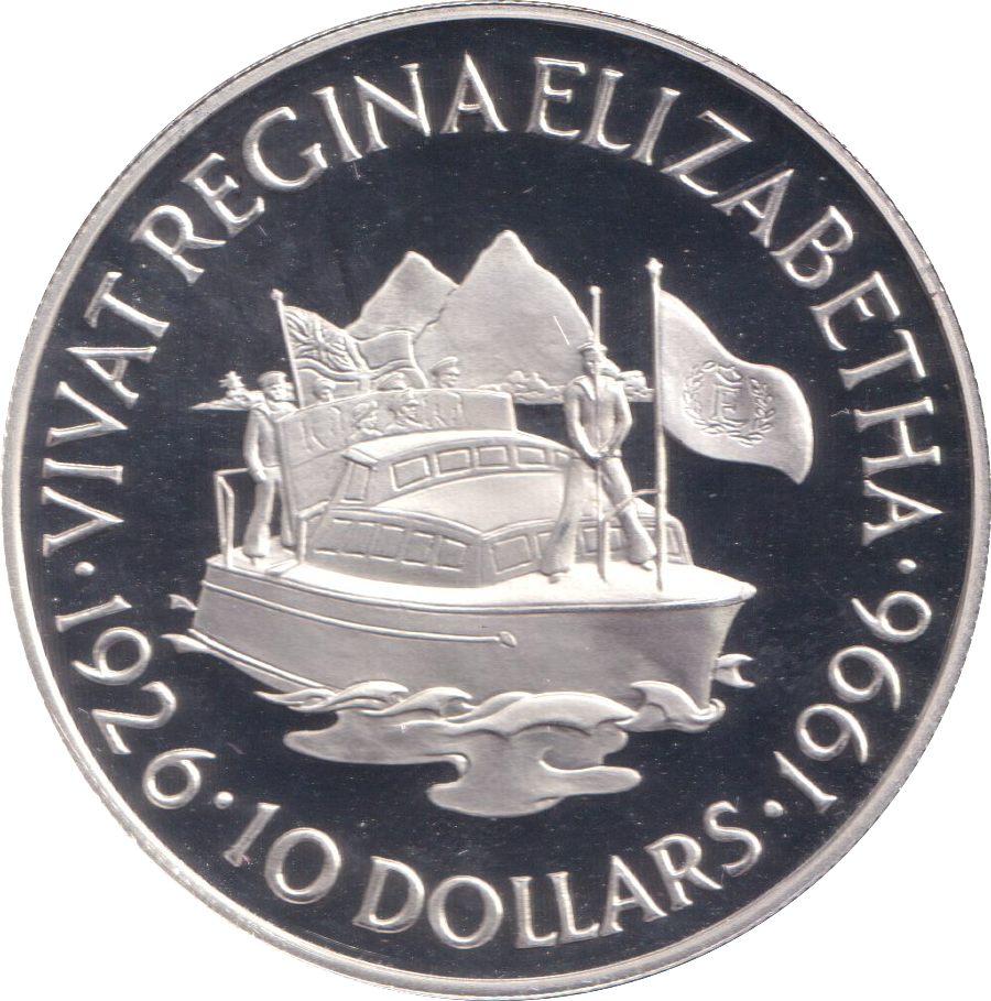 1996 SILVER PROOF TEN DOLLAR EAST CARIBBEAN STATES