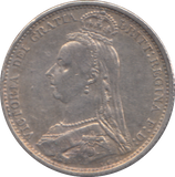 1887 SIXPENCE (  GF )