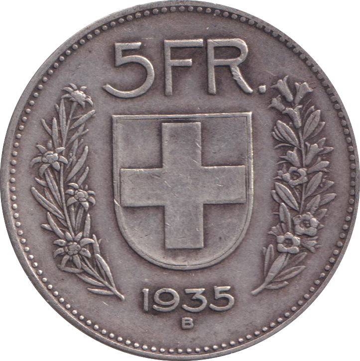 1935 5 FRANC SWITZERLAND