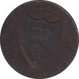 1791 HALF PENNY TOKEN SOUTHAMPTON