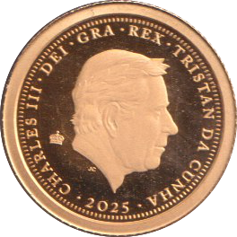 2025 GOLD PROOF FIVE POUND TRISTAN DA CUHNA