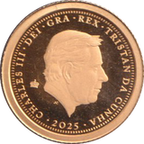 2025 GOLD PROOF FIVE POUND TRISTAN DA CUHNA