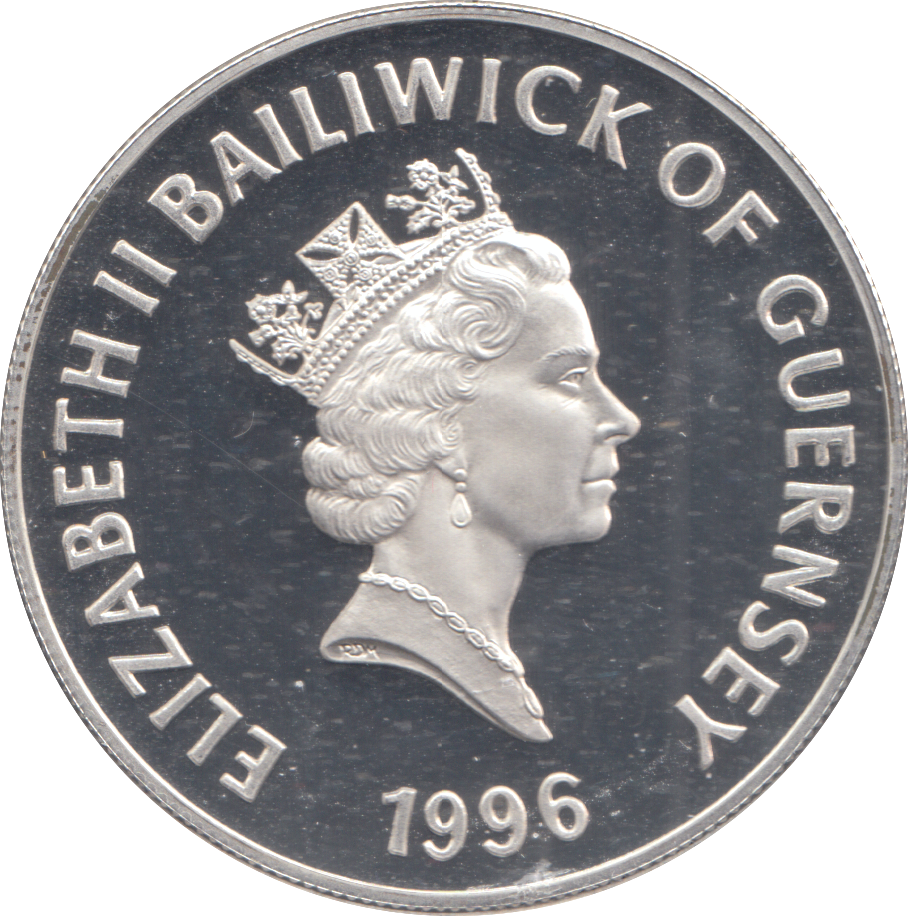 1996 SILVER PROOF FIVE POUNDS EUROPEAN FOOTBALL
