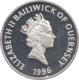 1996 SILVER PROOF FIVE POUNDS EUROPEAN FOOTBALL