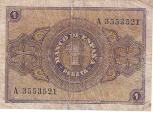 1937 1 PESTA SPAIN BANKNOTE REF-1862