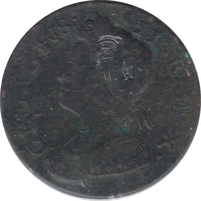 1736 HALFPENNY ( FINE )