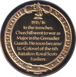 1974 SILVER GOLD PLATED WINSTON CHURCHILL TRENCHES MEDALLION