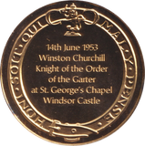1974 SILVER GOLD PLATED WINSTON CHURCHILL KNIGHT OF ORDER MEDALLION