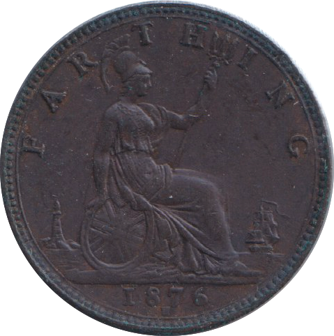 1876 FARTHING ( EF )