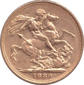1880 GOLD SOVEREIGN ( GVF ) MELBOURNE MINT