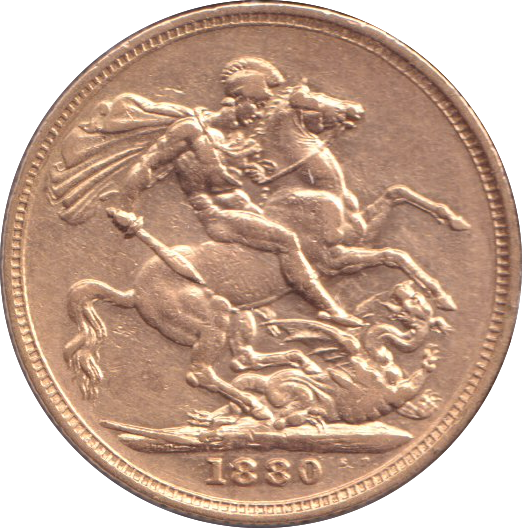 1880 GOLD SOVEREIGN ( GVF ) MELBOURNE MINT