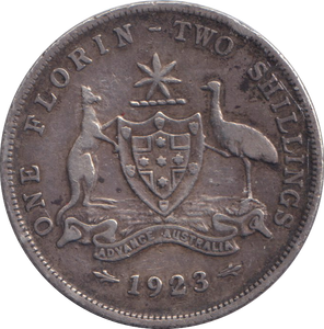 1923 SILVER 2 SHILLINGS AUSTRALIA