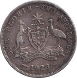 1923 SILVER 2 SHILLINGS AUSTRALIA