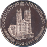 1993 SILVER PROOF 20 CROWN CORONATION ANNIVERSARY