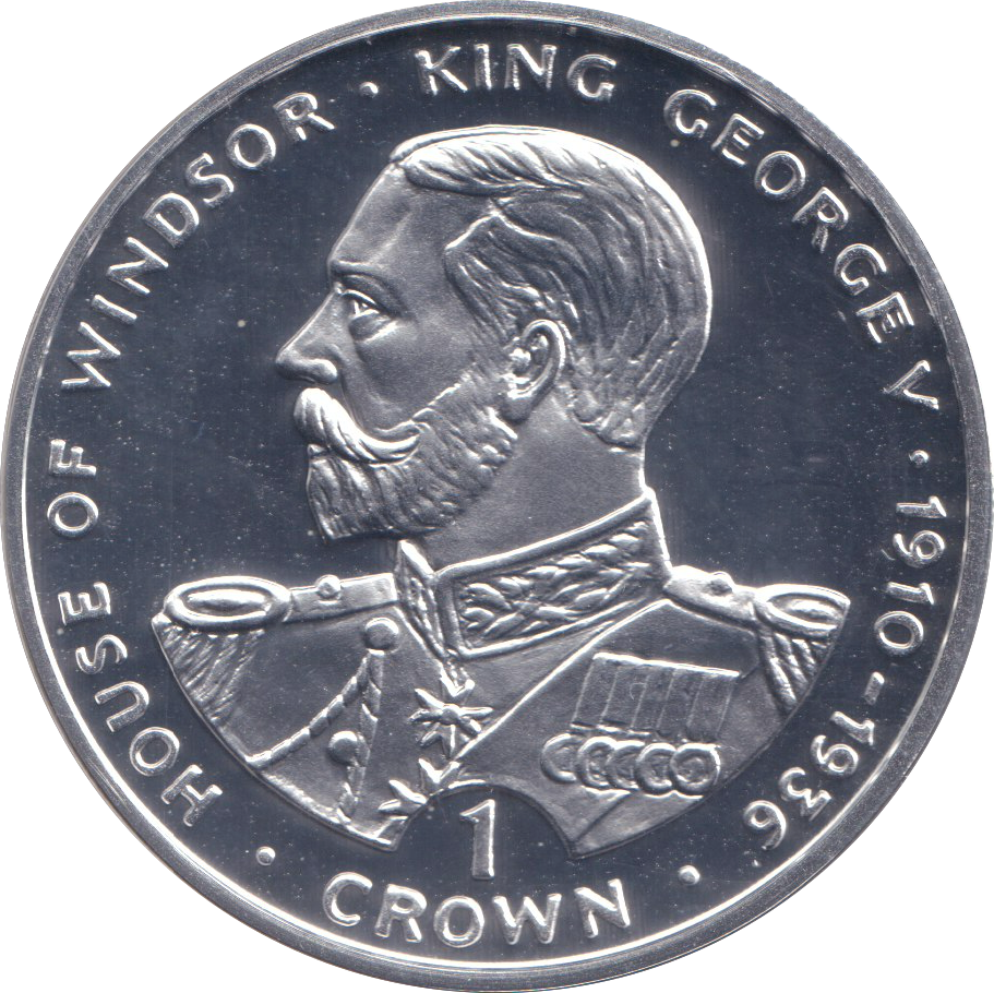 1993 SILVER PROOF ONE CROWN KING GEORGE V