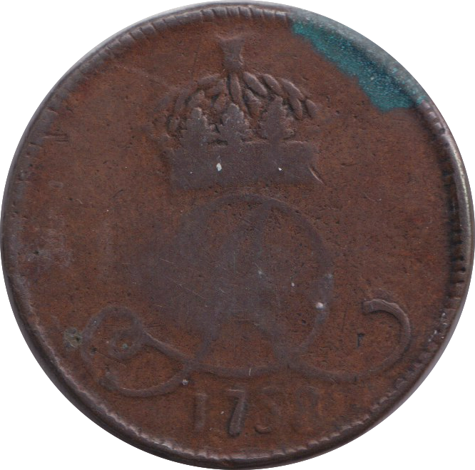 1758 HALF PENNY ISLE OF MAN