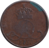 1758 HALF PENNY ISLE OF MAN