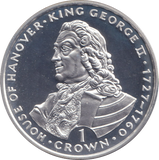 1993 SILVER PROOF ONE CROWN KING GEORGE II