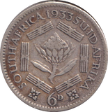 1933 SOUTH AFRICA SIXPENCE