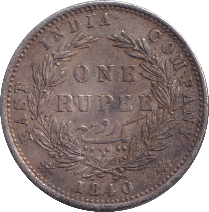 1840 SILVER RUPEE INDIA REF-4