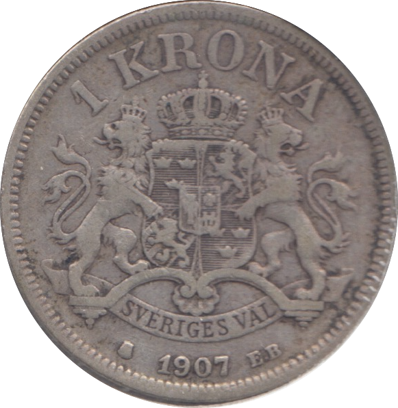1907 SILVER SWEDEN KORONA