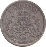 1907 SILVER SWEDEN KORONA