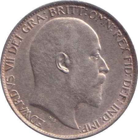 1909 SIXPENCE ( EF )