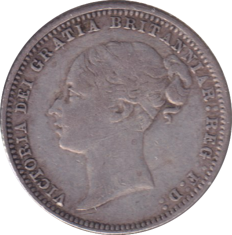1875 SIXPENCE ( VF )