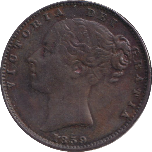1859 FARTHING ( EF )