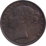 1859 FARTHING ( EF )