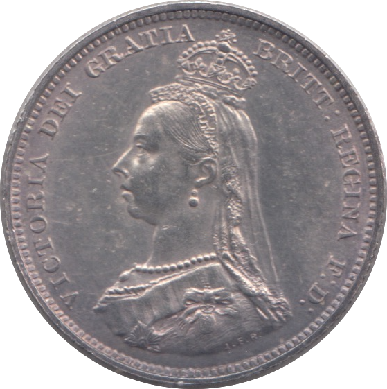 1887 SHILLING ( UNC )