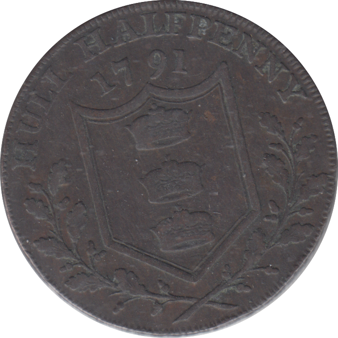 1791 HULL HALFPENNY TOKEN