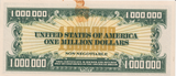 1988 USA FANTASY 1,000,000 DOLLAR BANKNOTE REF-1749