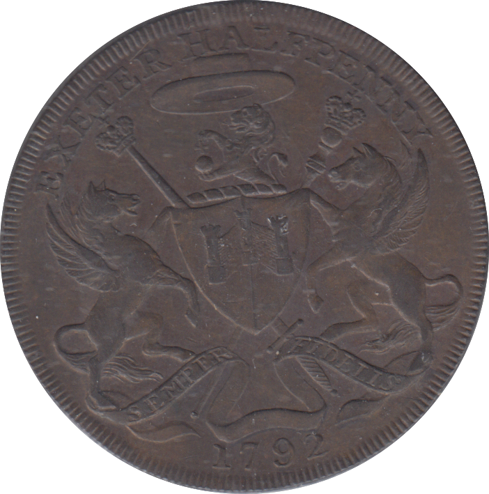 1792 EXETER HALFPENNY TOKEN
