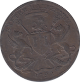1792 EXETER HALFPENNY TOKEN