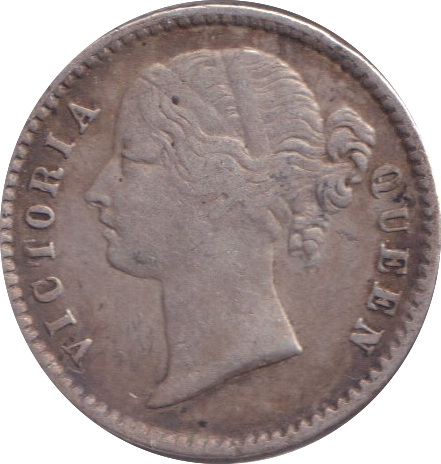 1840 SILVER 1/4 RUPEE INDIA