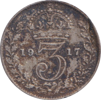 1917 THREEPENCE ( FINE )