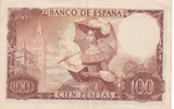 1965 SPAIN 100 PESTAS BANKNOTE REF-1844