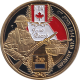 1944 MEDALLION D-DAY ENAMELLED JUNO BEACH CANADIAN FORCES