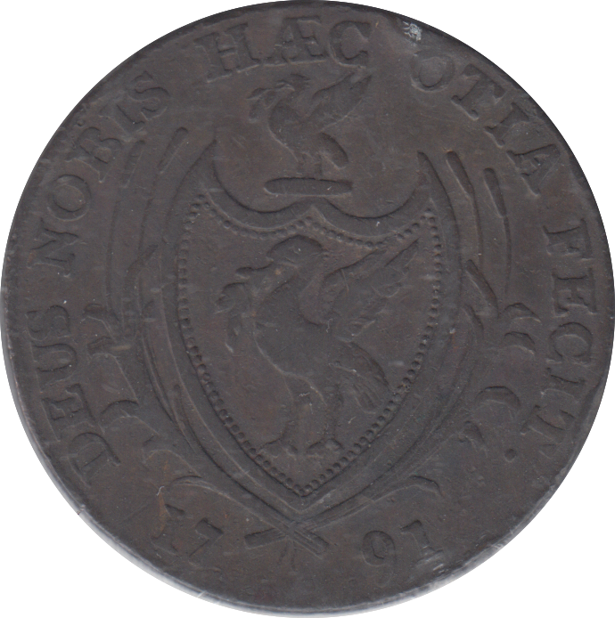1791 LIVERPOOL HALFPENNY TOKEN