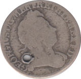 1723 HOLED SIXPENCE ( NF )