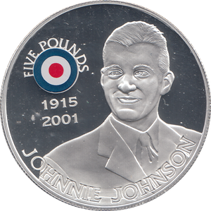 2008 SILVER PROOF £5 JOHNNIE JOHNSON