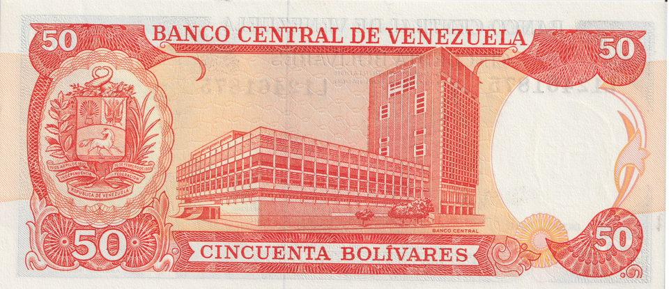 1992 VENEZUELA 50 BOLIVARES BANKNOTE REF-1681