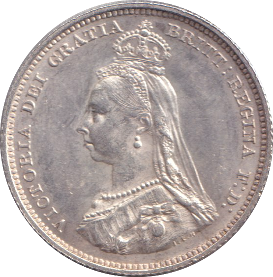1887 SHILLING ( AUNC )