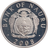 2008 SILVER PROOF FIVE DOLLARS NAURU