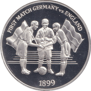 1996 SILVER PROOF GERMANY VS ENGLAND EUROPEAN FOOTBALL CHAMPIONSHIP