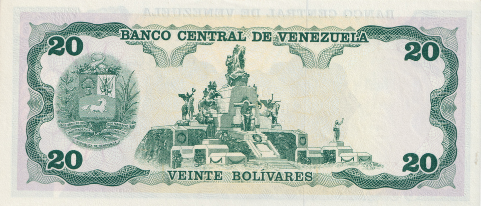 1992 VENEZUELA 20 BOLIVARES BANKNOTE REF-1680